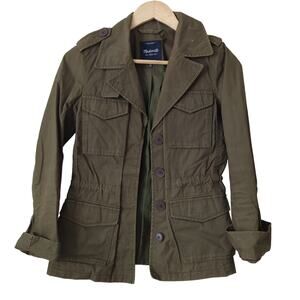 Madewell Women's Olive Green Utility Jacket Sz XS All Weather‎ Outbound Military